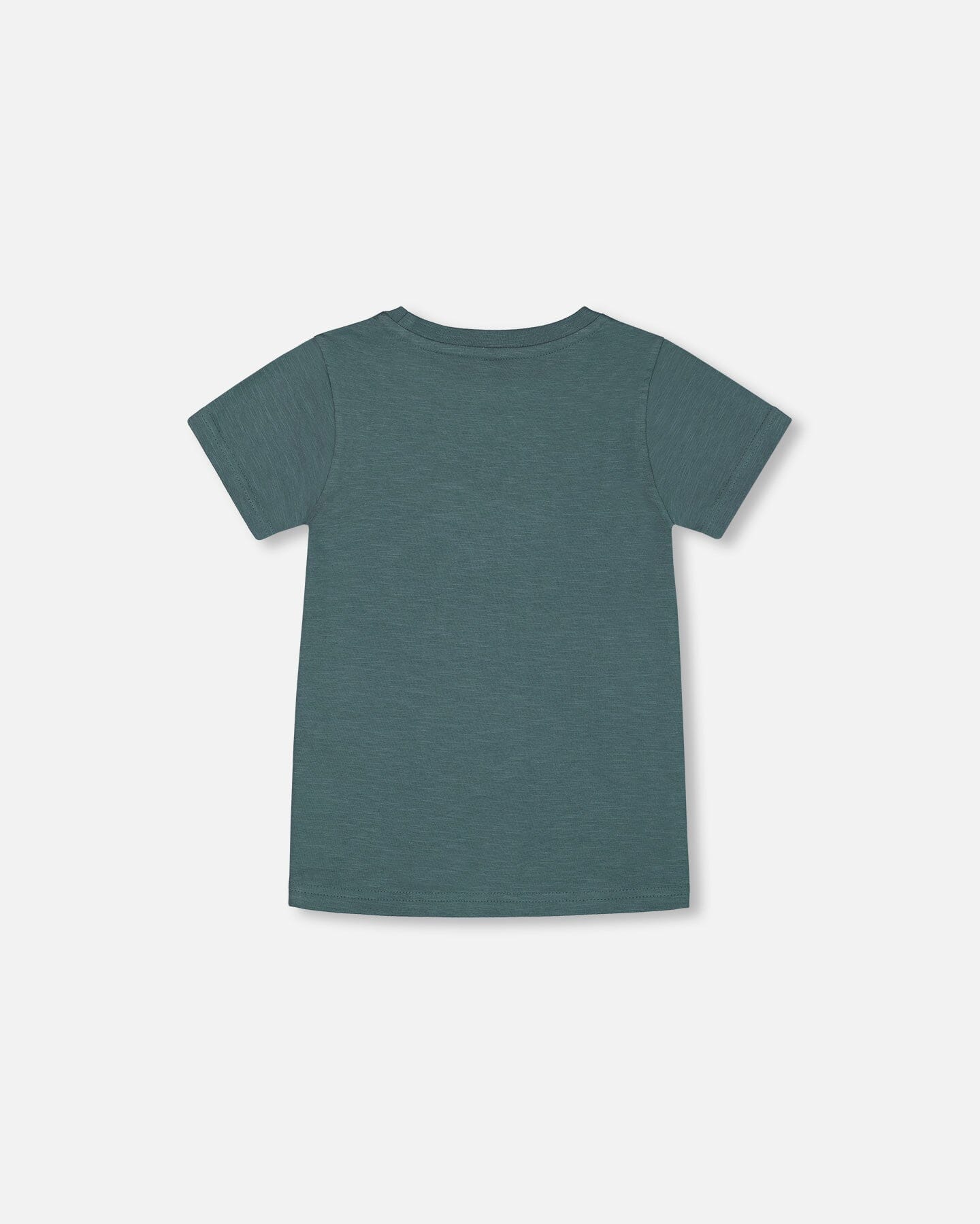 Short Sleeve Organic Cotton Graphic Tee Teal And Dark Old Rose-3