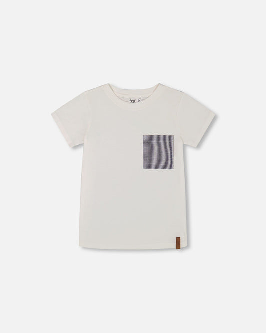 Short Sleeve Tee With Pocket White-0