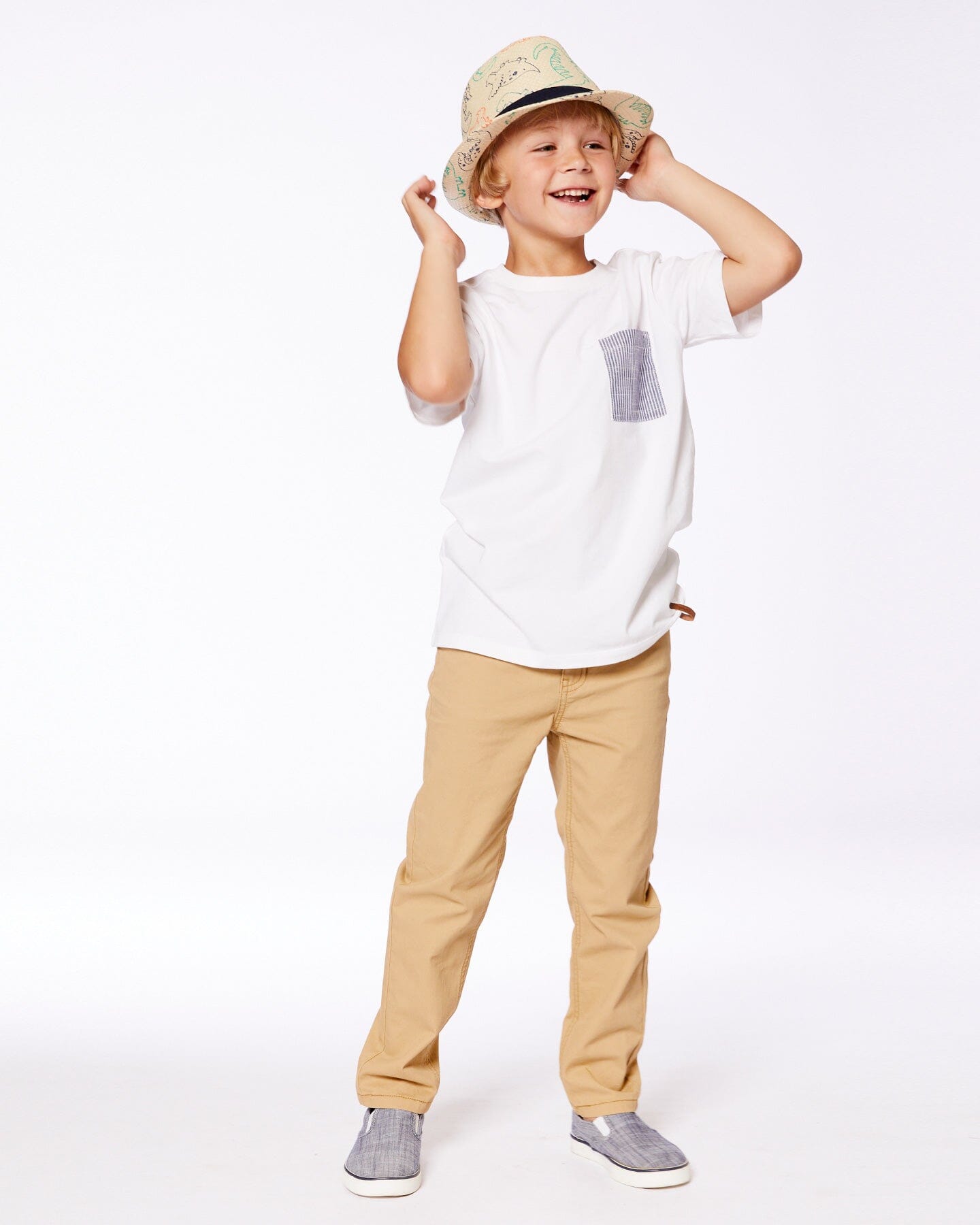 Short Sleeve Tee With Pocket White-1
