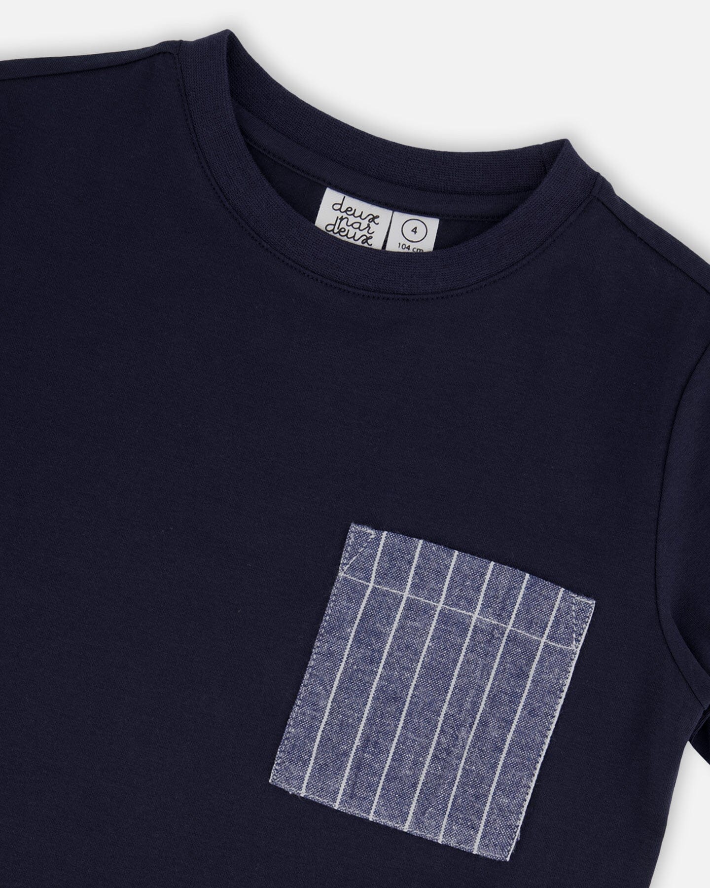 Short Sleeve Tee With Pocket Navy Blue-4