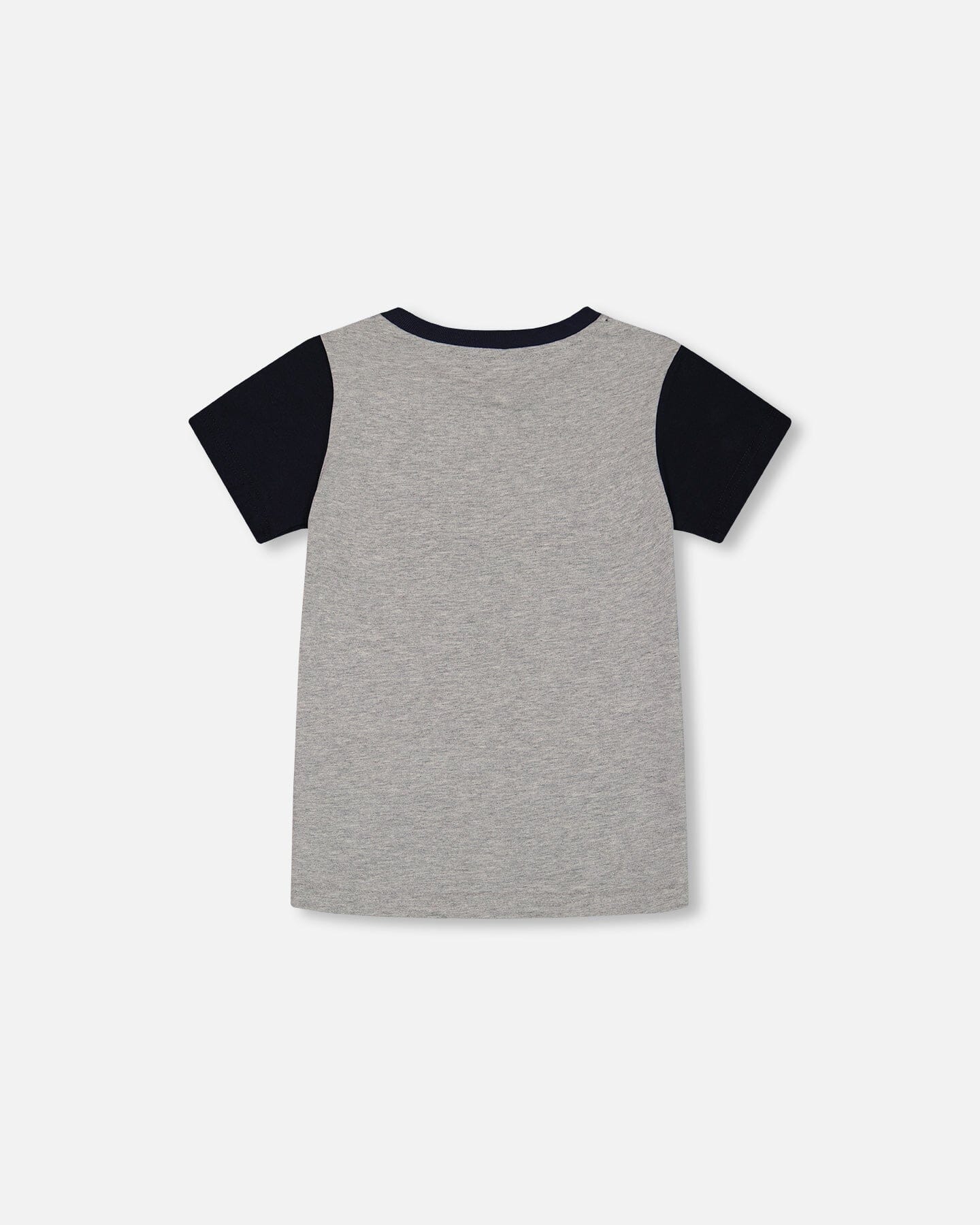 Organic Cotton Colorblock Tee Gray, Navy And Teal-2