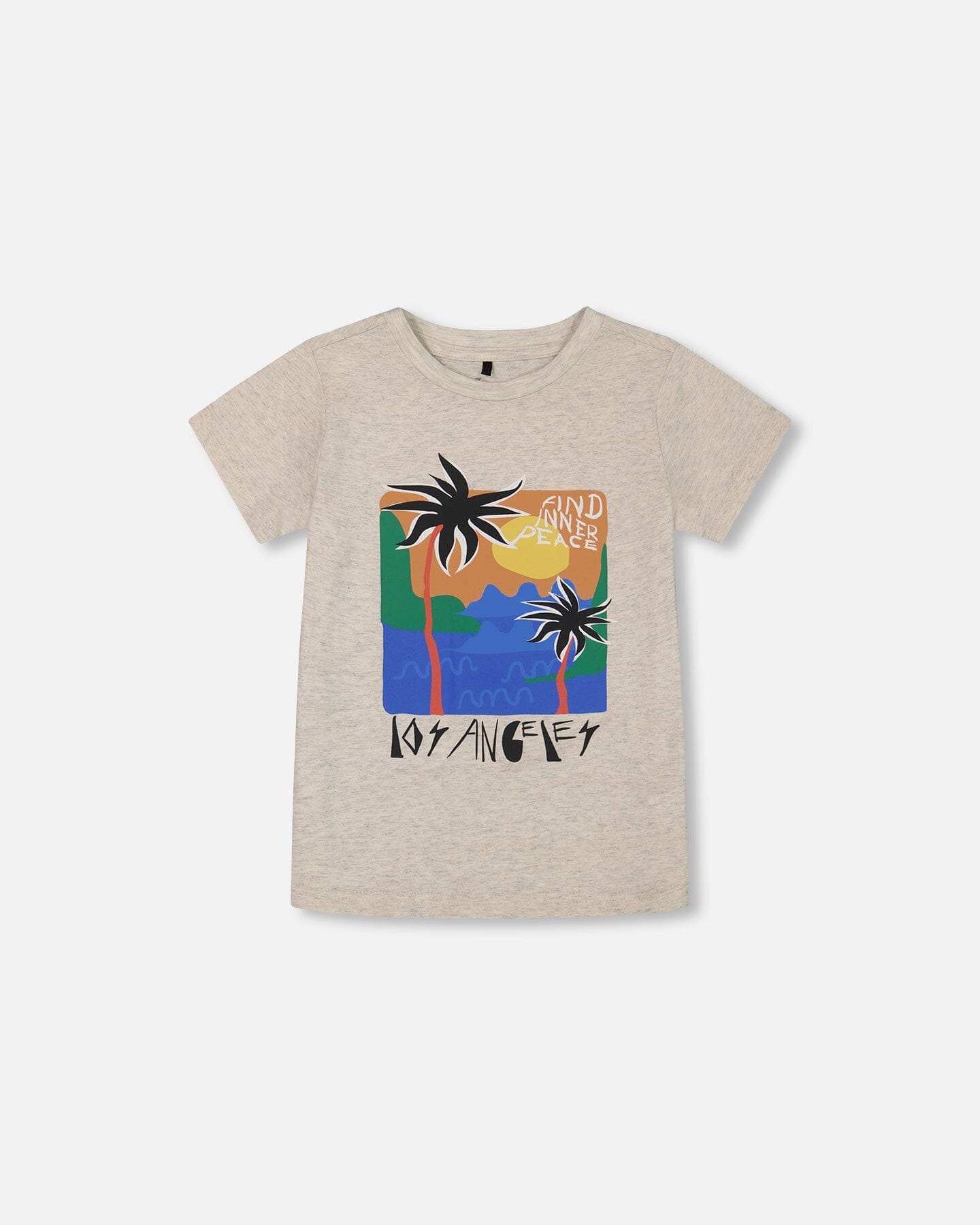 Organic Cotton Graphic Tee Light Gray Shimmer-0