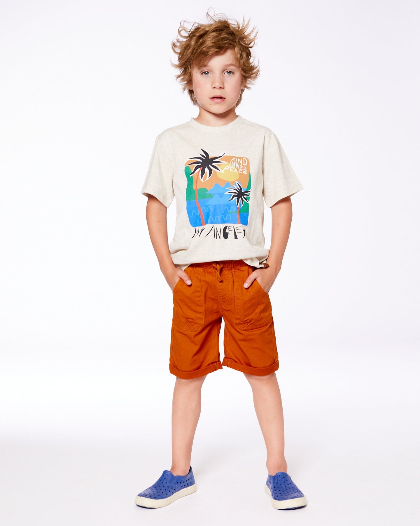 Organic Cotton Graphic Tee Light Gray Shimmer-2