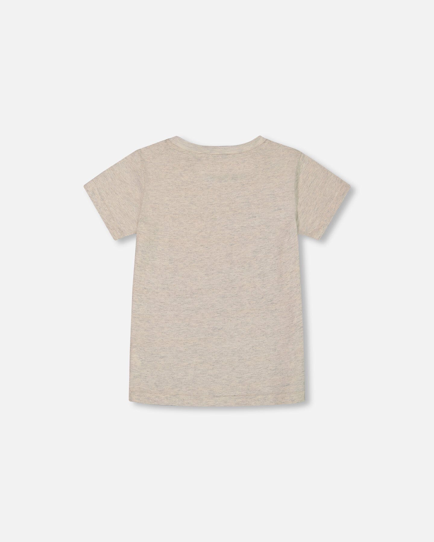 Organic Cotton Graphic Tee Light Gray Shimmer-3