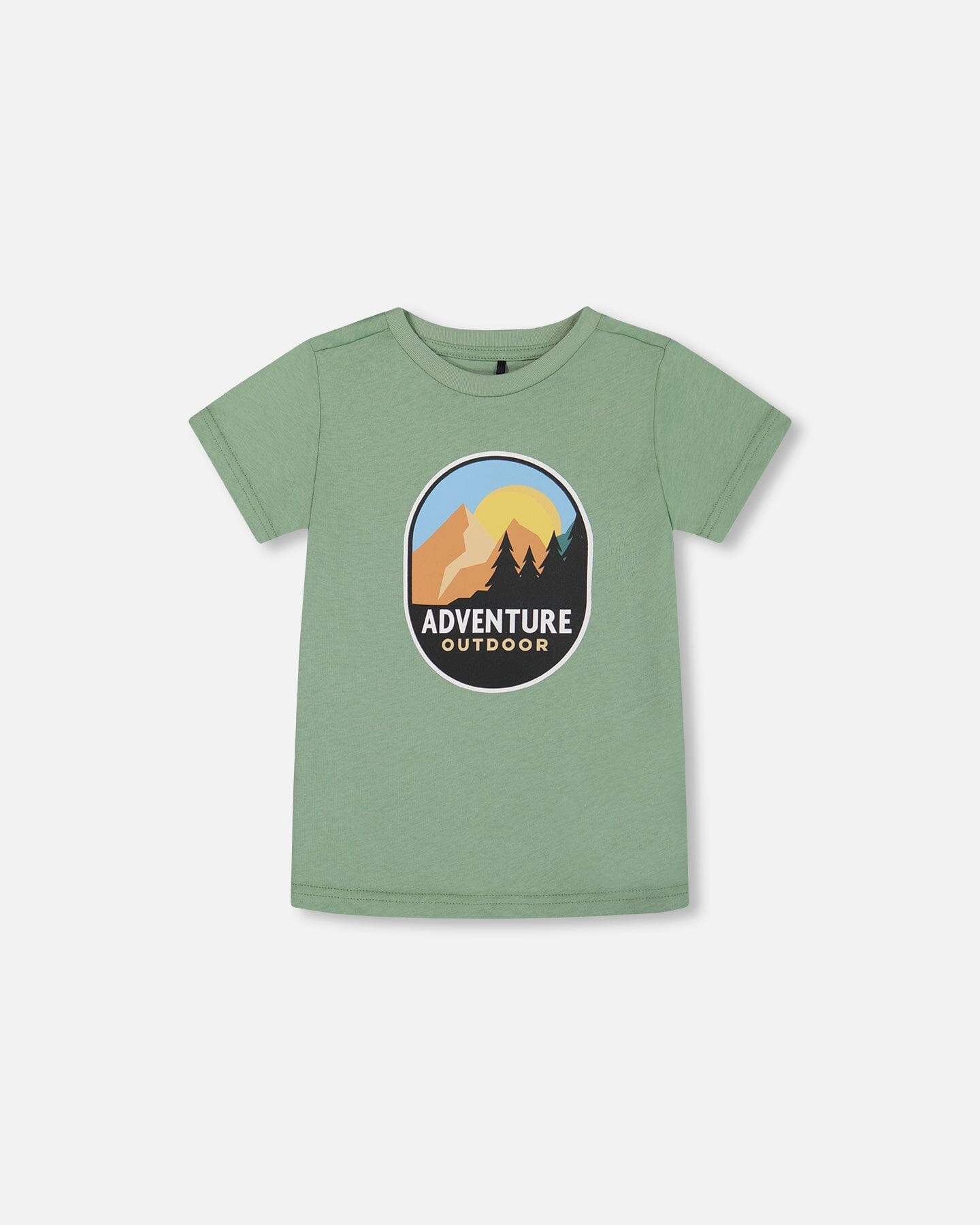 Organic Cotton Graphic Tee Sage And Multi-0