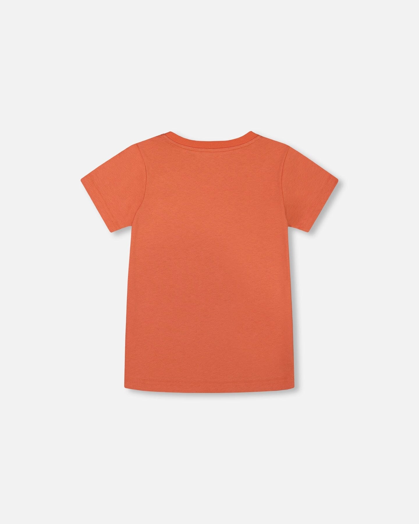 Organic Cotton Graphic Tee Orange And Navy Dino-2