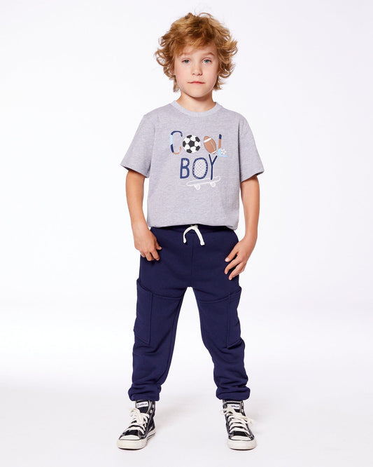 Organic Cotton Gray Tee Gray And Balloons-1