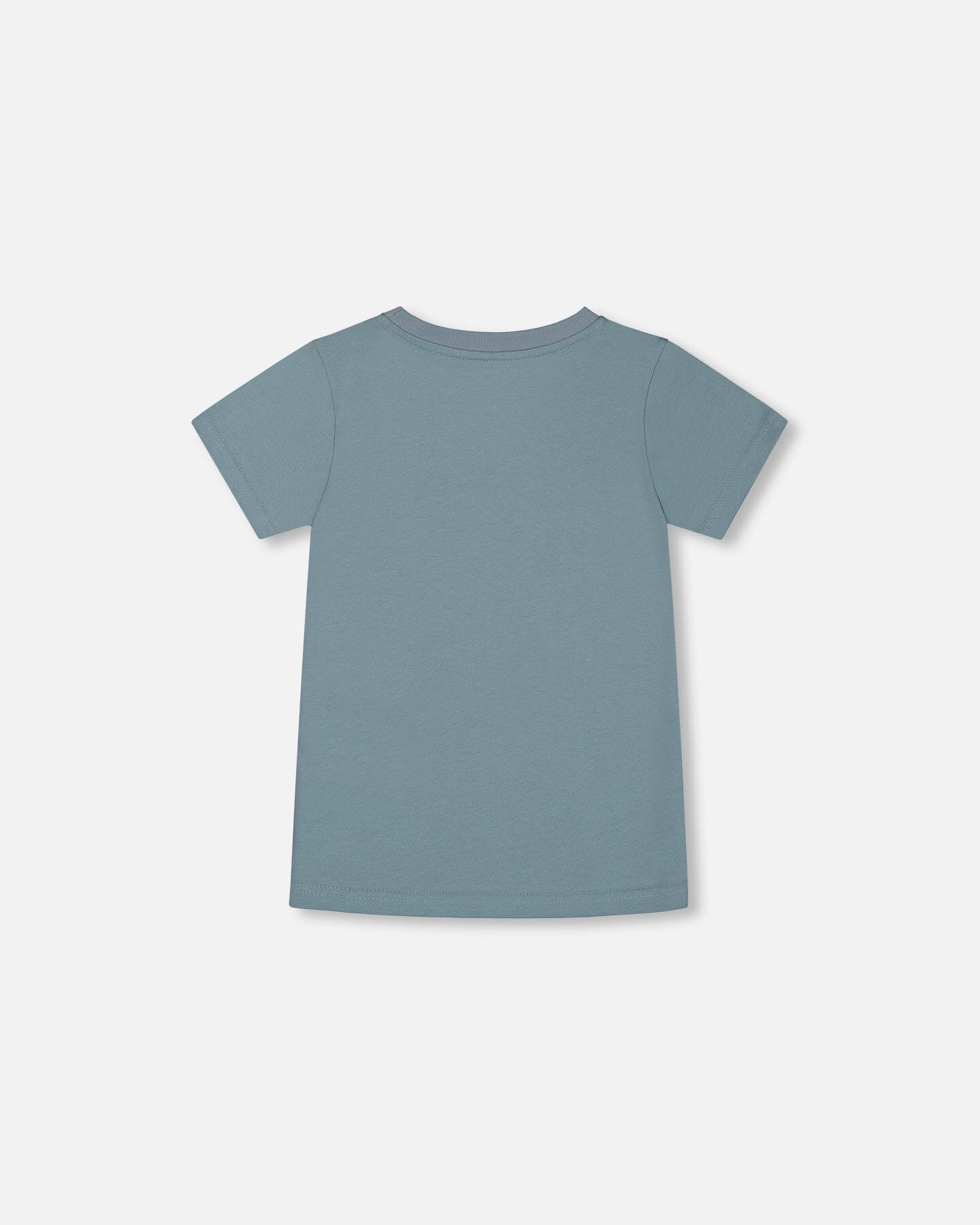 Organic Cotton Graphic Tee Grayish Teal And Robot-2