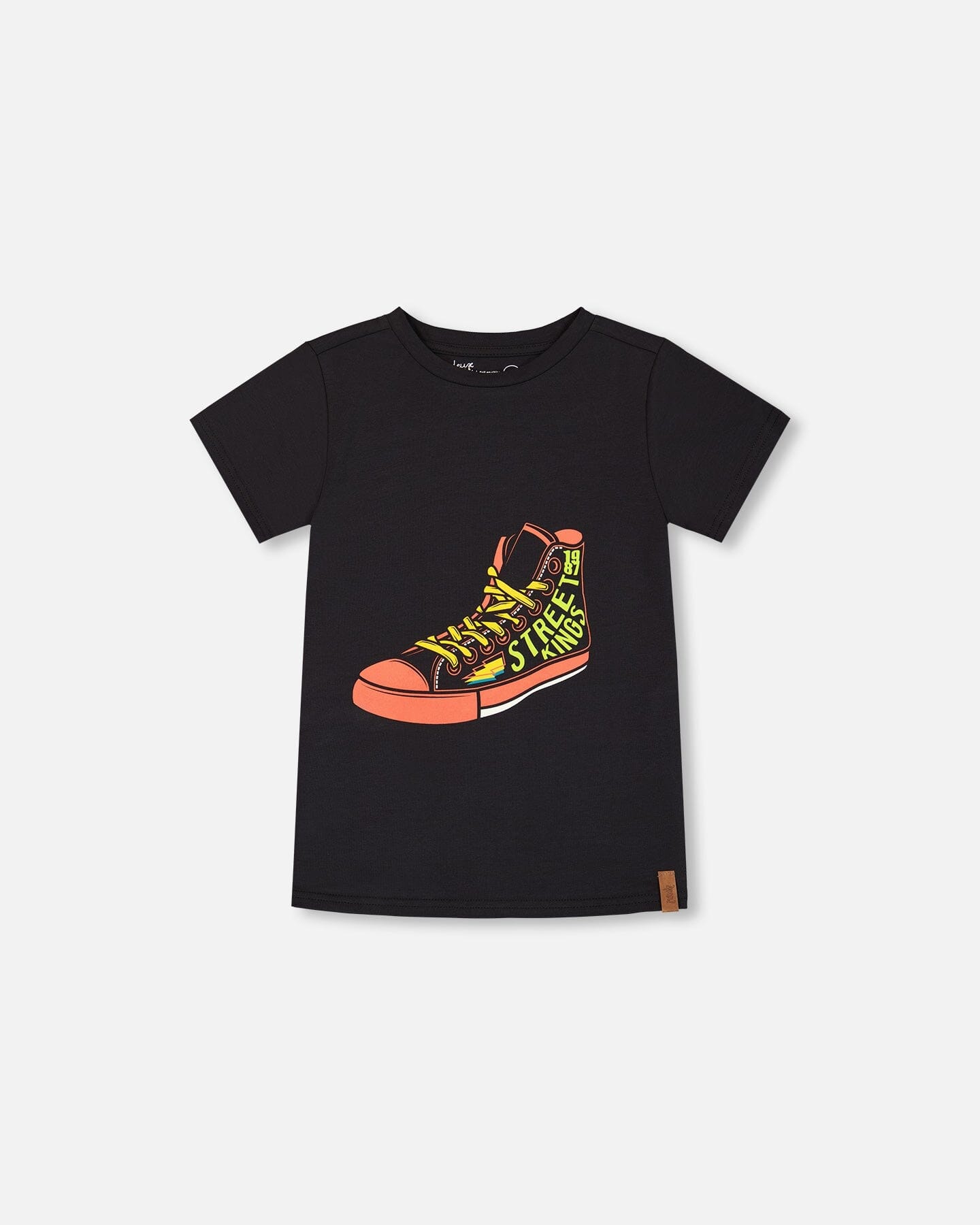 Organic Cotton Graphic Tee Black And Red Shoe-0
