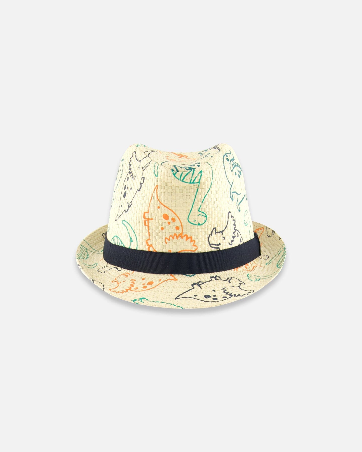 Printed Straw Hat Dinosaurs-0