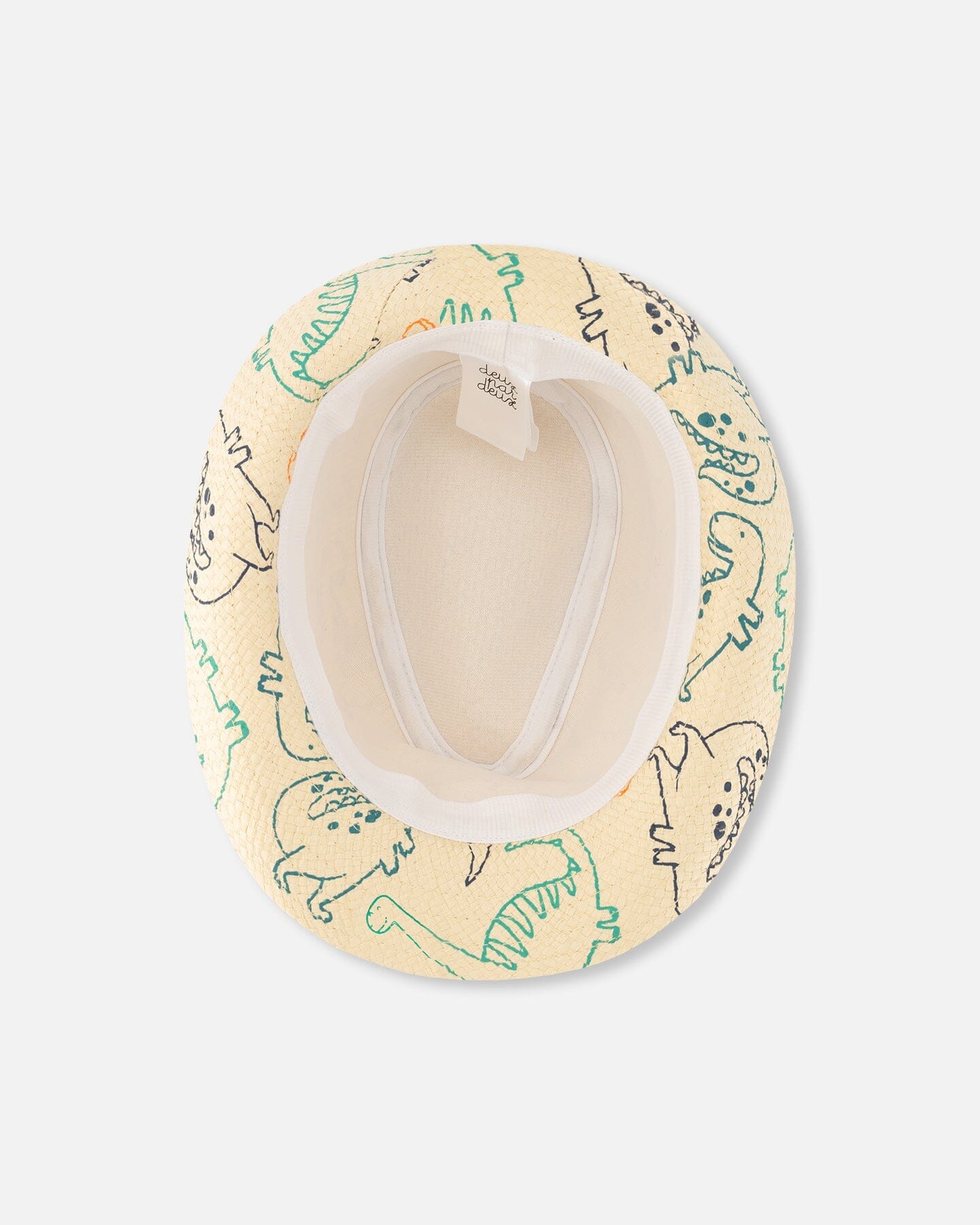 Printed Straw Hat Dinosaurs-2