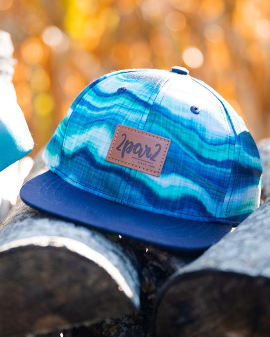 Printed Cap Blue Wave And Black-1