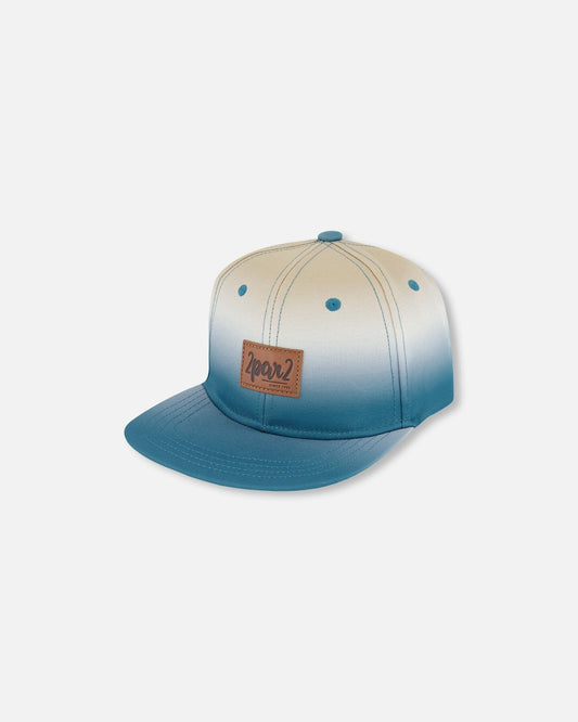Printed Cap Bluish Gray And Beige-0