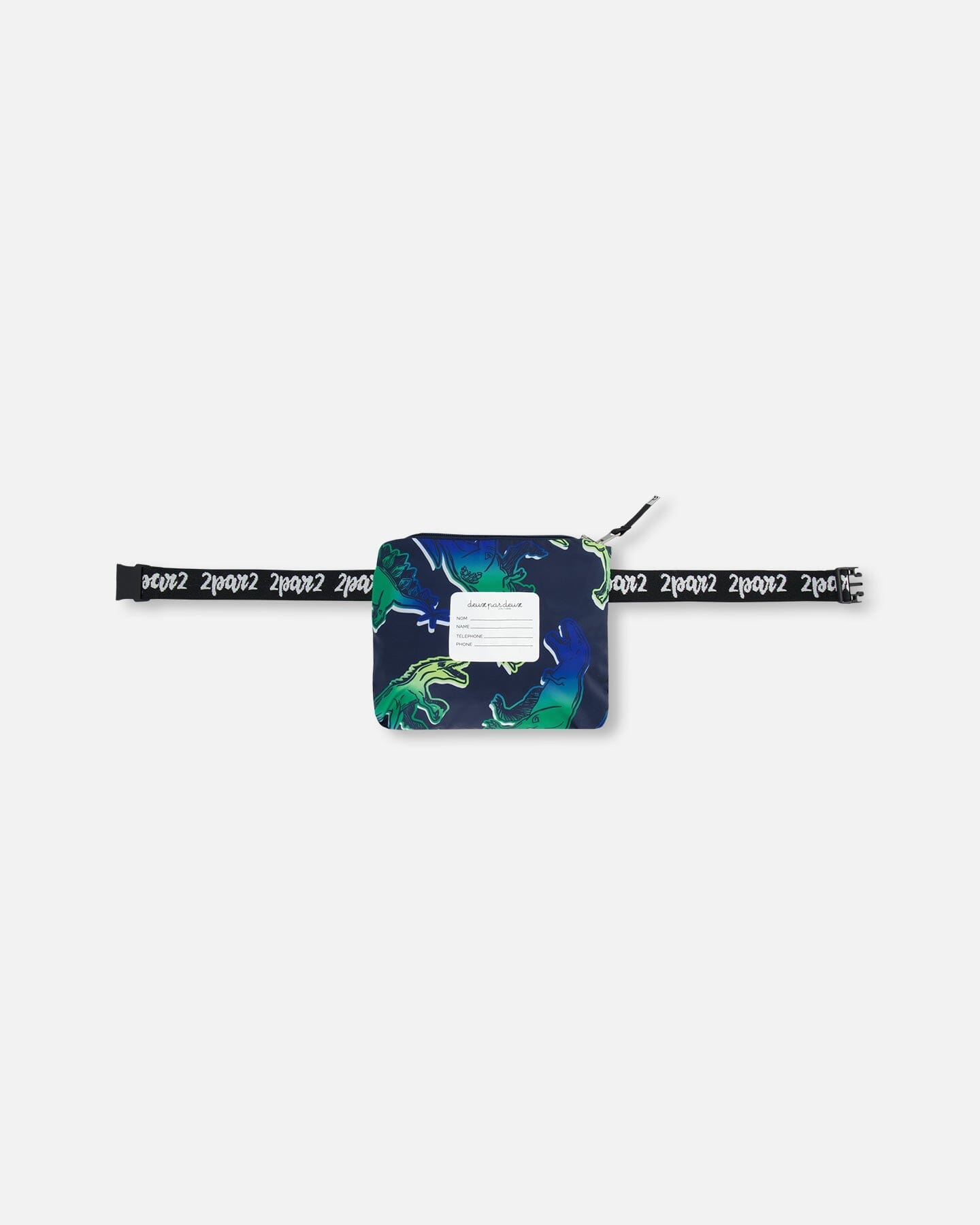 Printed Packable Windbreaker Blue And Green Dino On Navy-3