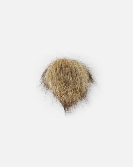Beige Fake Fur Pompom For Hat-0