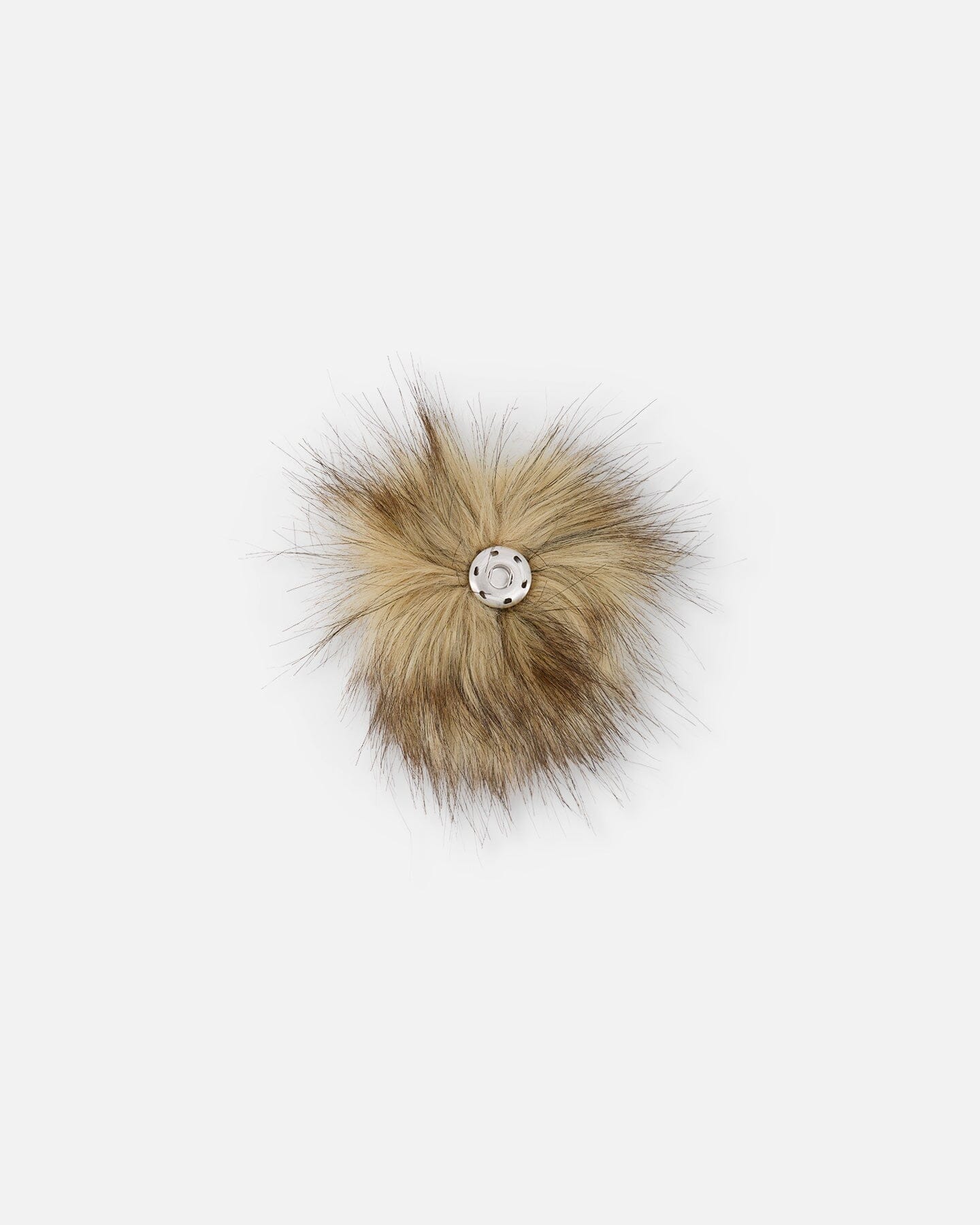 Beige Fake Fur Pompom For Hat-1