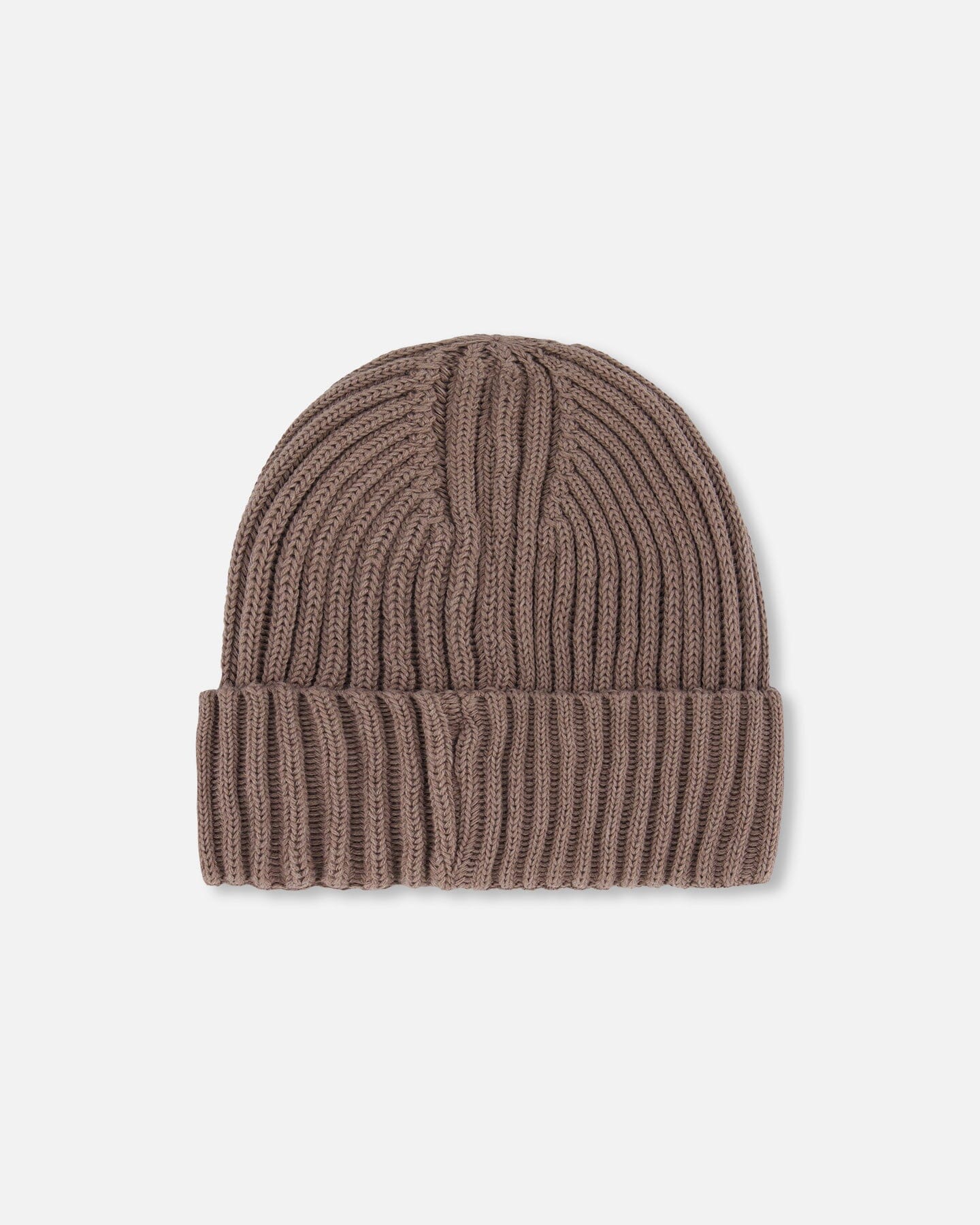 Cuffed Knit Hat Taupe-2