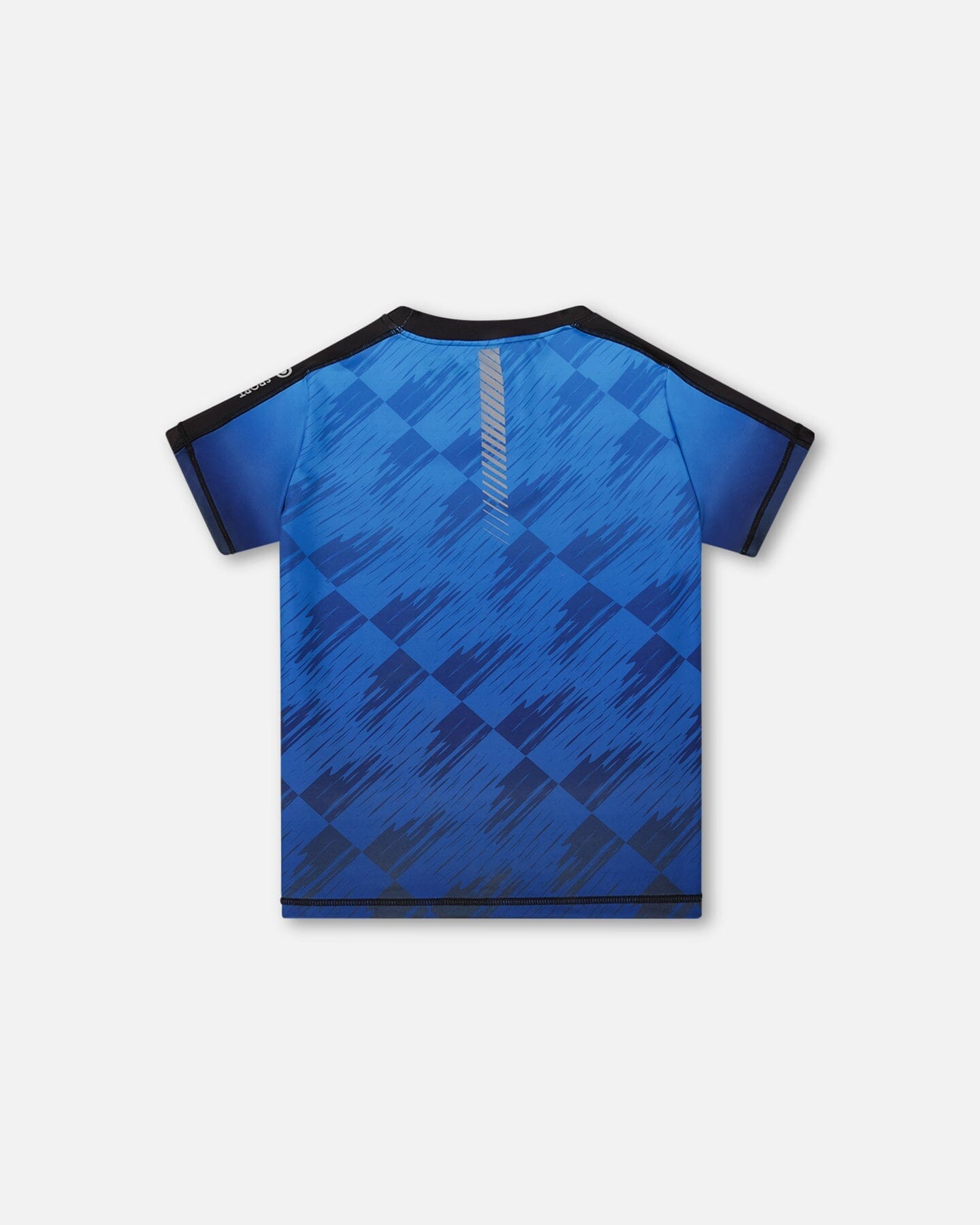 Printed Athletic Top Blue And Black-2