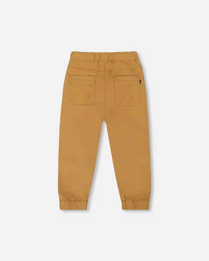 Stretch Twill Jogger Pant Tan-2