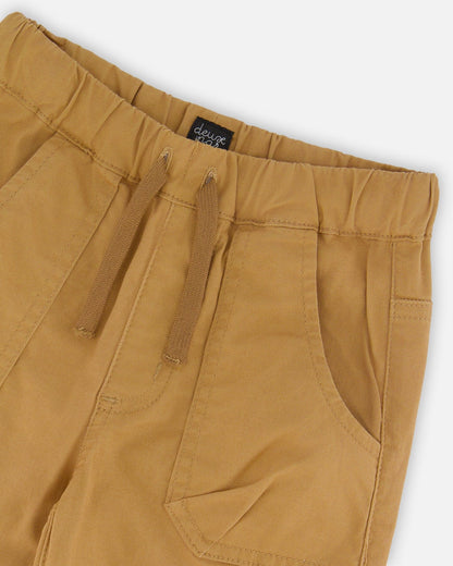 Stretch Twill Jogger Pant Tan-3