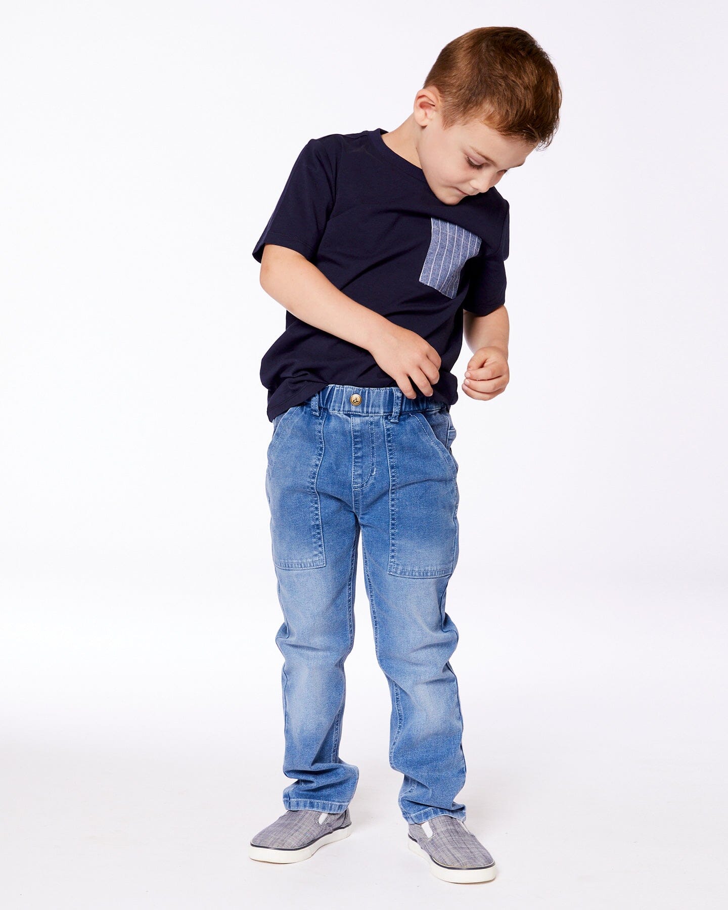 French Terry Denim Pant-1