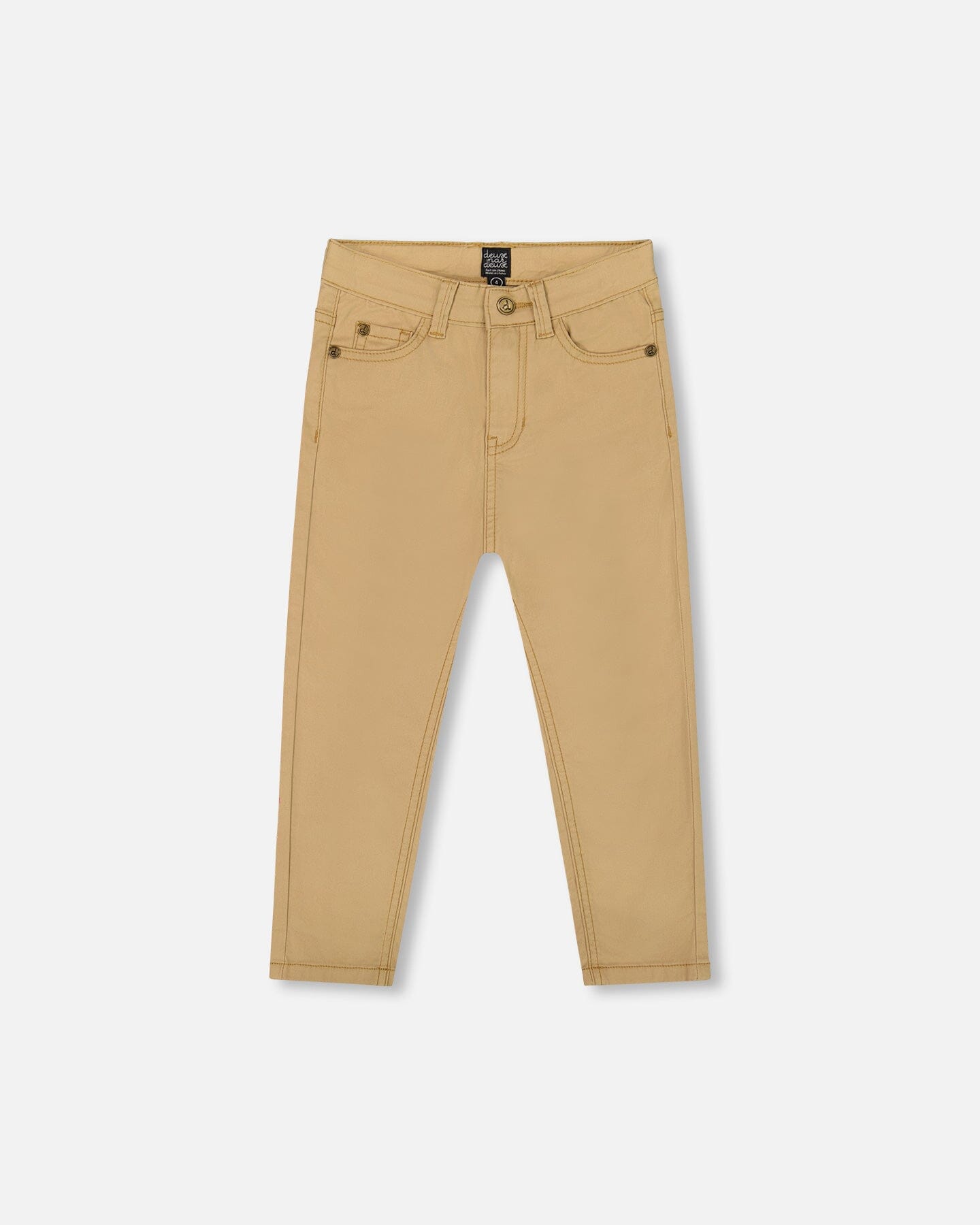 Stretch Twill Pants Light Golden Beige-0
