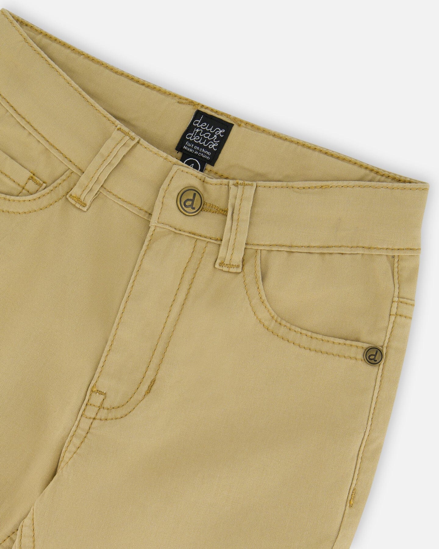 Stretch Twill Pants Light Golden Beige-4
