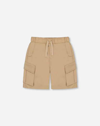 Parachute Cargo Pocket Shorts Light Beige-0