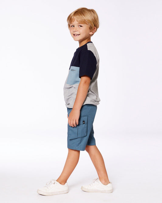Parachute Cargo Pocket Shorts Dark Teal-1
