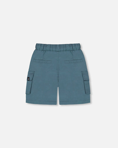 Parachute Cargo Pocket Shorts Dark Teal-2