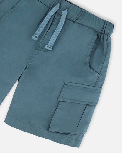Parachute Cargo Pocket Shorts Dark Teal-3