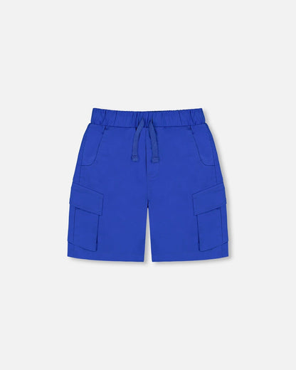 Parachute Cargo Pocket Shorts Royal Blue-0