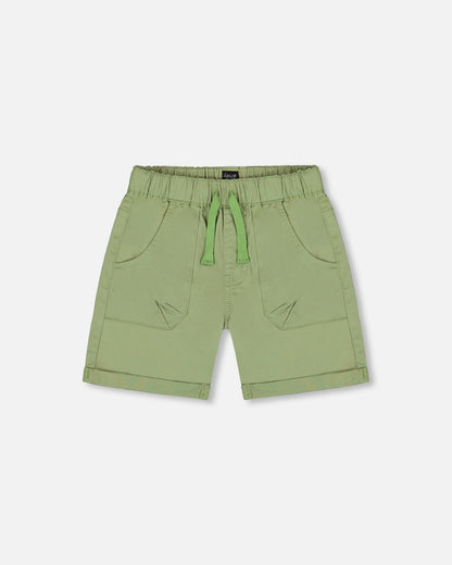 Stretch Twill Short Green-0