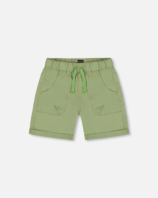 Stretch Twill Short Green-0