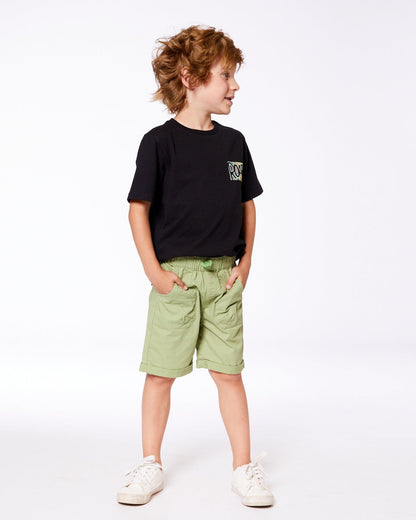Stretch Twill Short Green-2