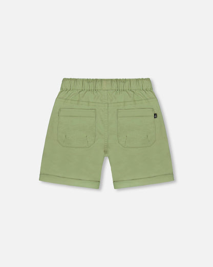 Stretch Twill Short Green-3