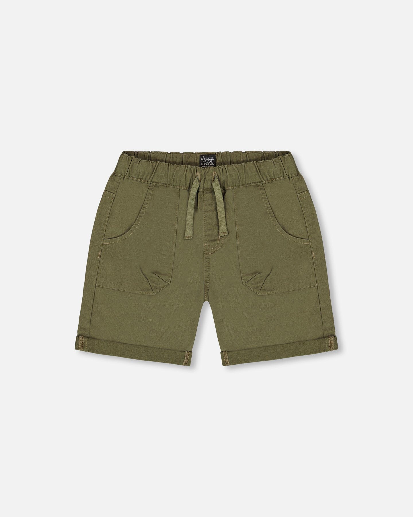 Stretch Twill Short Dark Olive Green-0