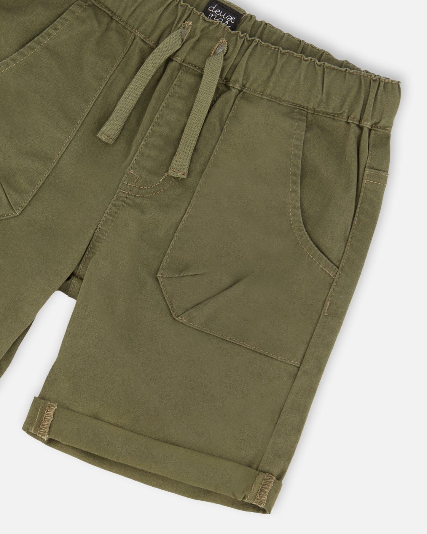 Stretch Twill Short Dark Olive Green-4