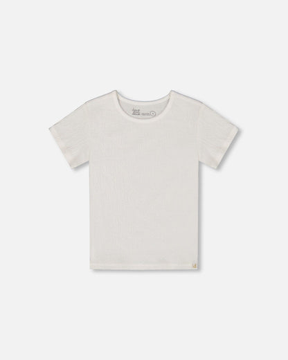 Crinkle Short Sleeve Top White-0