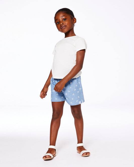 Crinkle Short Sleeve Top White-1
