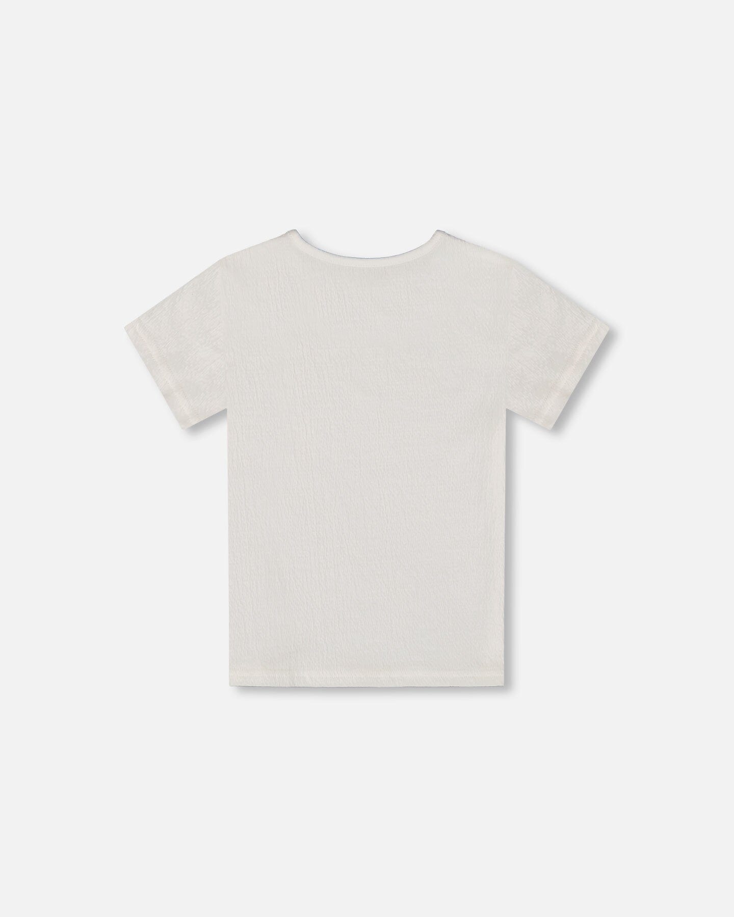 Crinkle Short Sleeve Top White-2