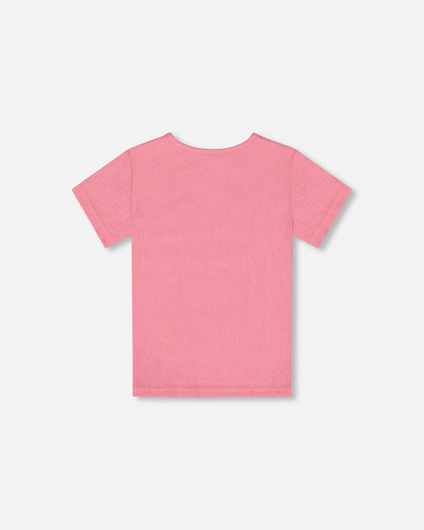 Crinkle Short Sleeve Top Candy Pink-2