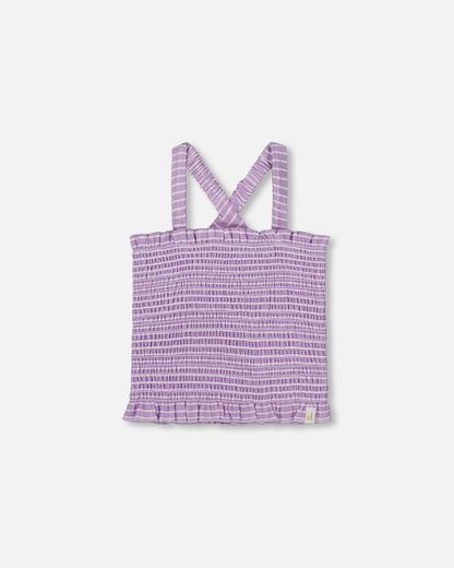Smocked Tank Top Lilac-0