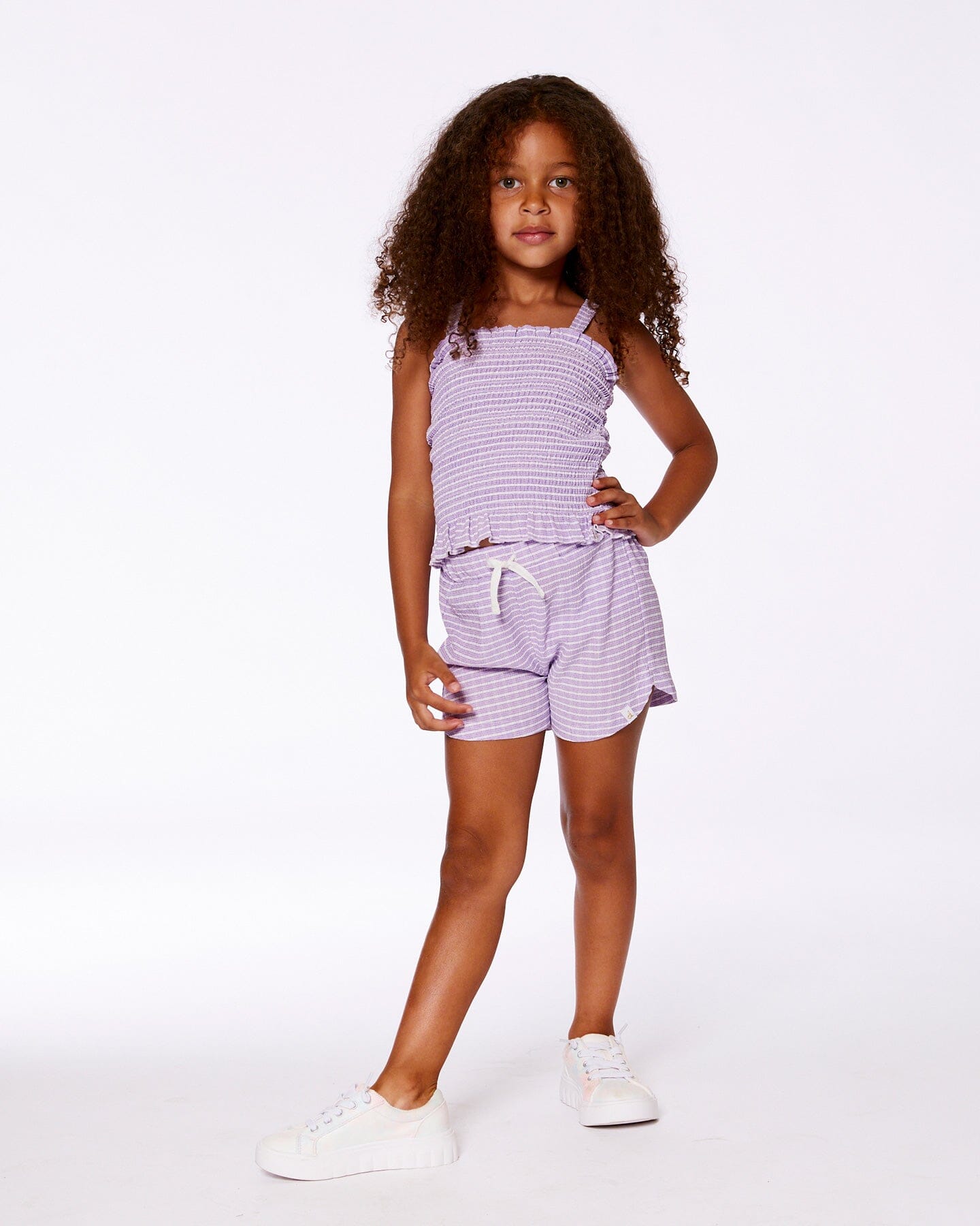 Smocked Tank Top Lilac-1