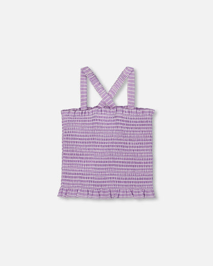 Smocked Tank Top Lilac-2