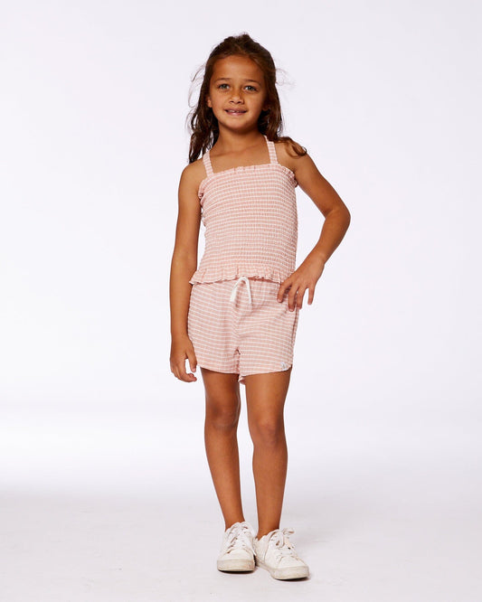 Smocked Tank Top Light Old Pink-1
