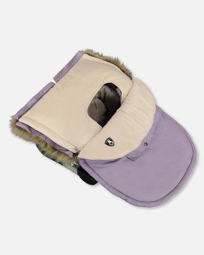Bunting Bag Designed For Car Seat And Stroller Purple Gray-3