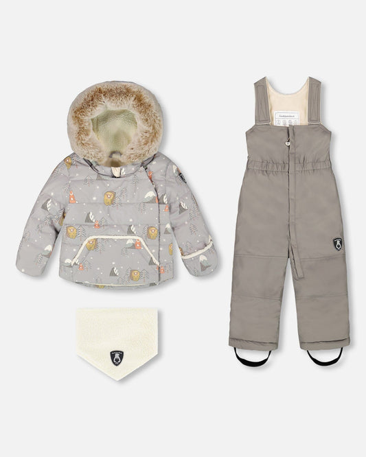 Two-Piece Baby Snug Snowsuit Gray-0