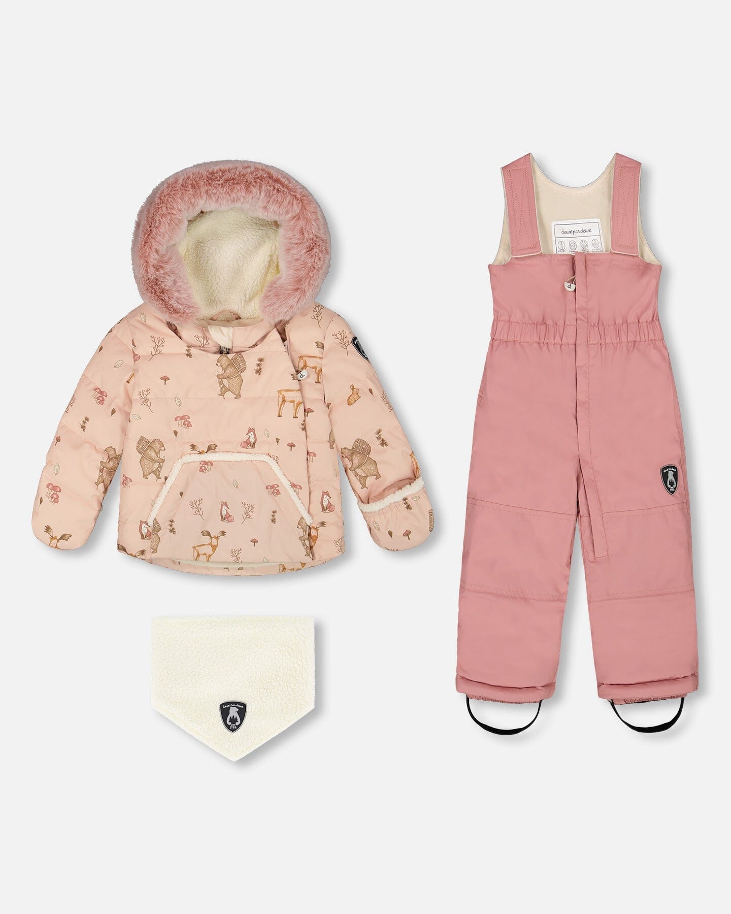 Two-Piece Baby Snug Snowsuit Dusty Pink-0