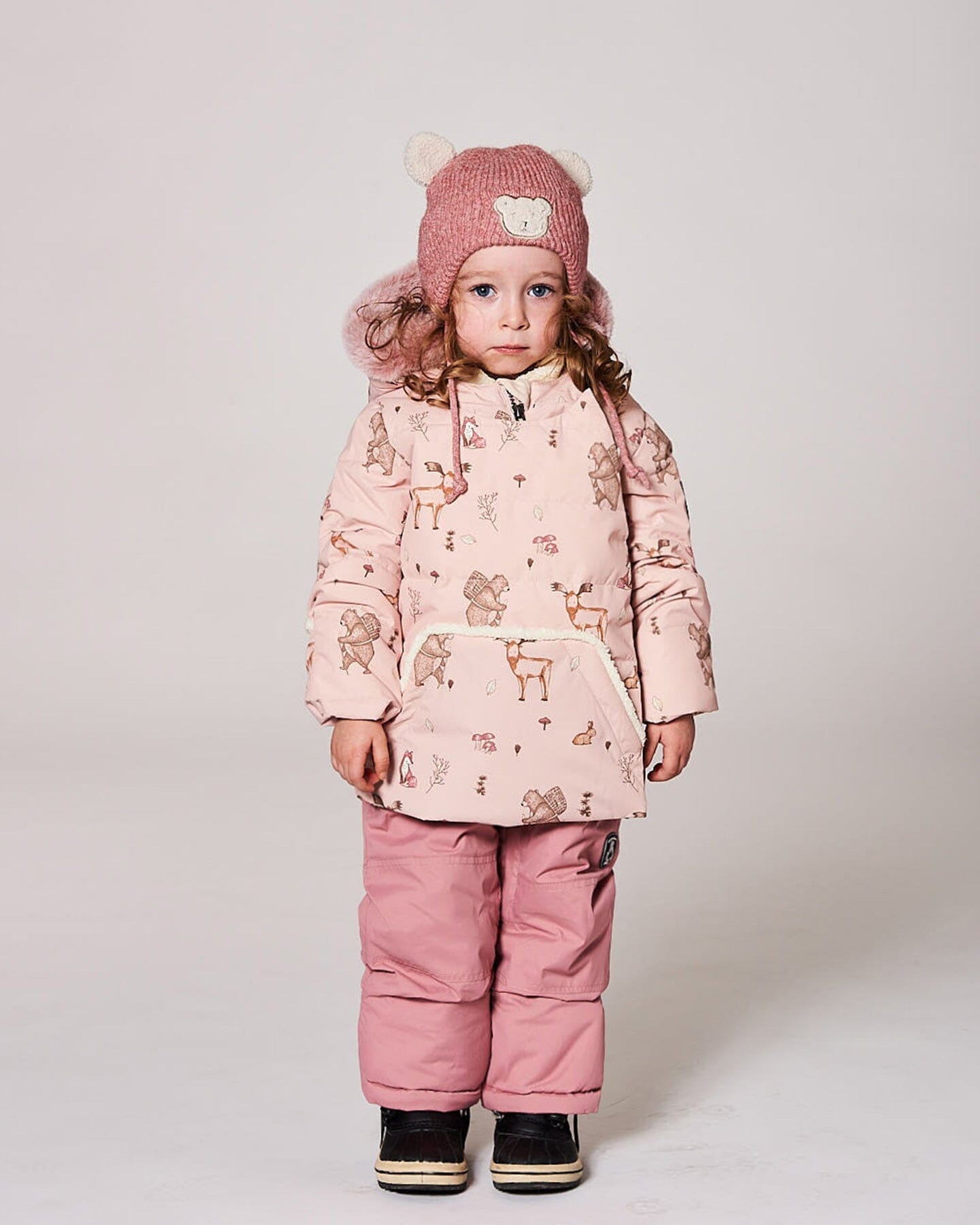 Two-Piece Baby Snug Snowsuit Dusty Pink-2